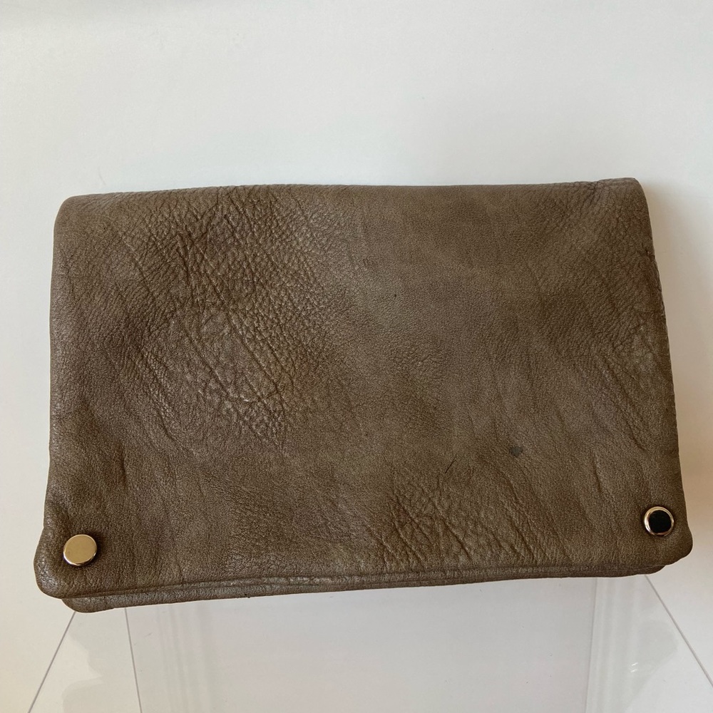 Street level taupe clutch